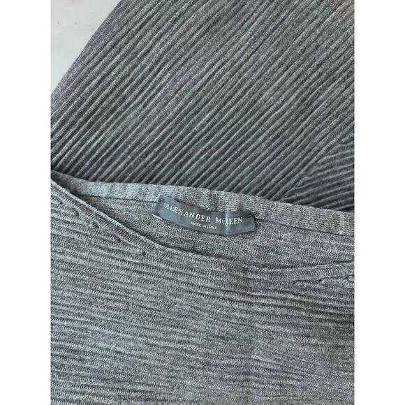Alexander McQueen Wool Ribbed Bodycon Dress Dolman Sleeve Small - Picture 5 of 10